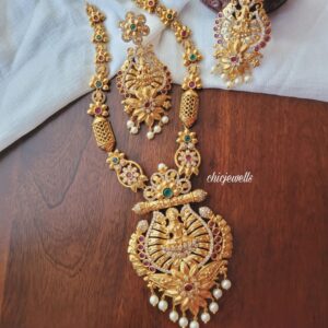 Goddess Lakshmi Necklace with Earrings