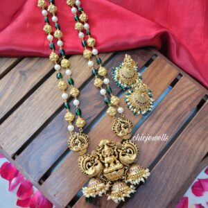 Goddess Lakshmi Antique Haaram with Earrings