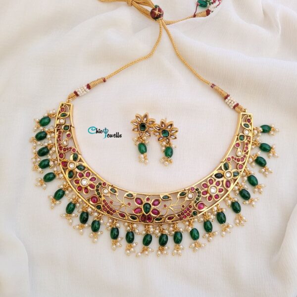 Real Kemp Necklace with Earrings