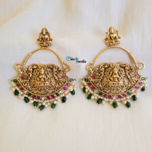 Goddess Lakshmi Antique Chandballi Earrings